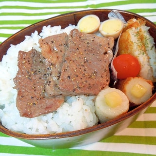 ブラックペッパーの牛カルビ焼肉弁当☆